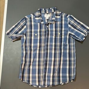 Old Navy Blue Plaid Short Sleeve Shirt